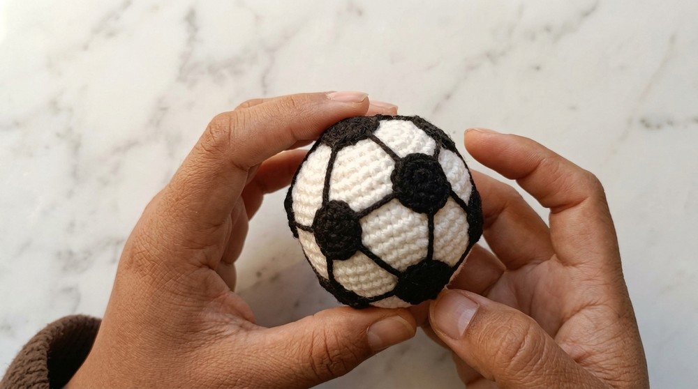 Super Crochet Football Keychain Pattern 6