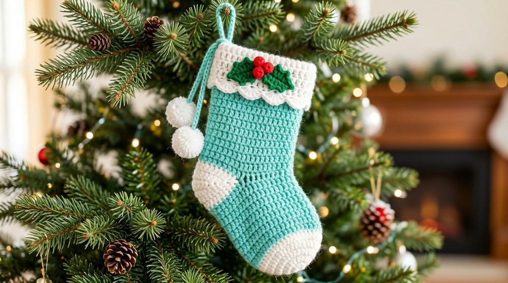 The Cutest Free Crochet Stocking Pattern for Christmas Cheer