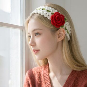 Unique Free Crochet Vintage Rose Headband Pattern