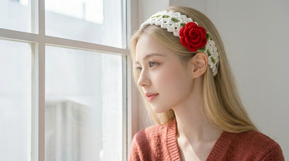 Unique Free Crochet Vintage Rose Headband Pattern