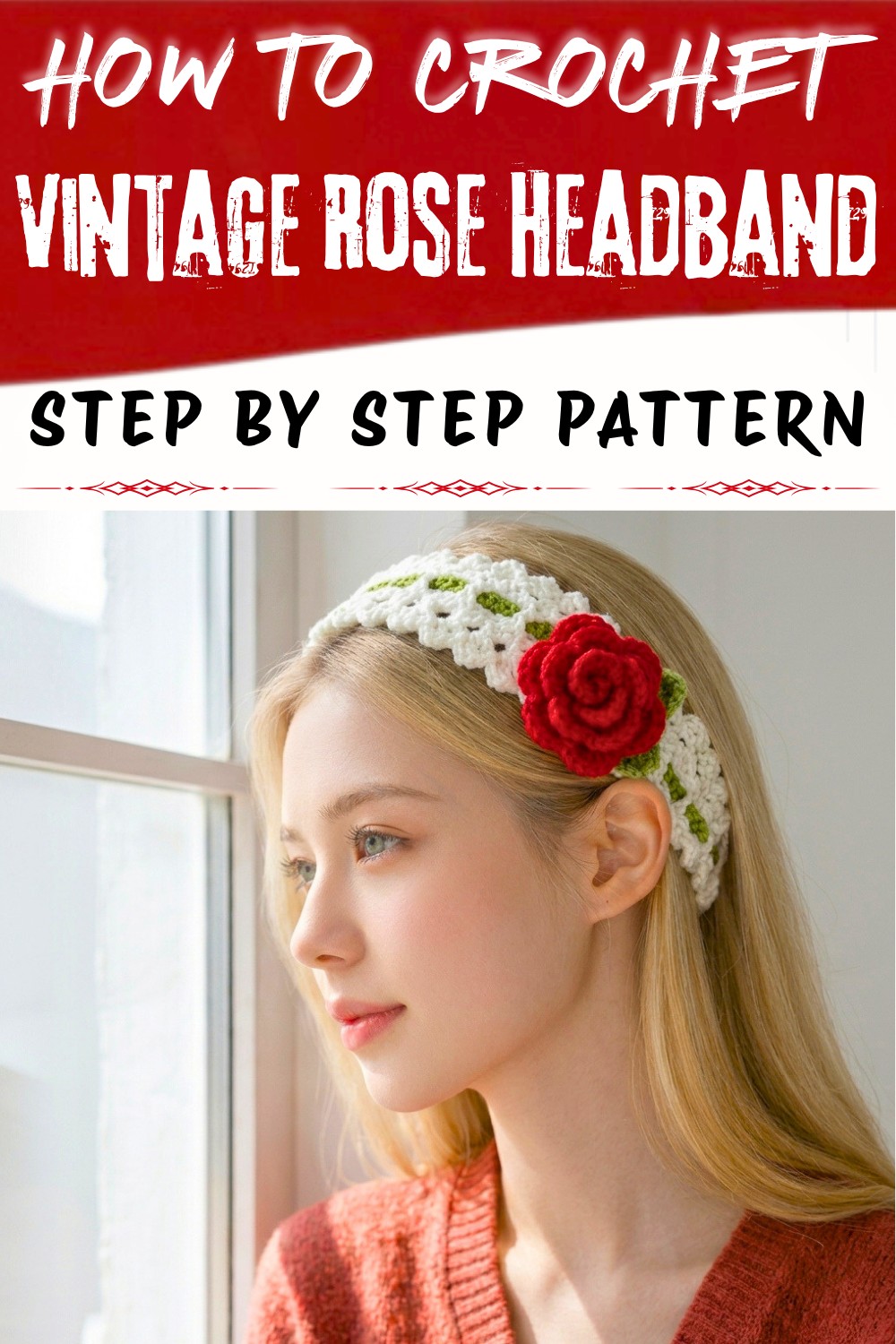 Unique Free Crochet Vintage Rose Headband Pattern