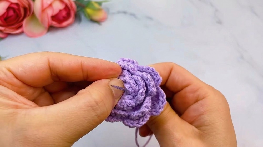 Vintage Rose Crochet Headband Pattern 4