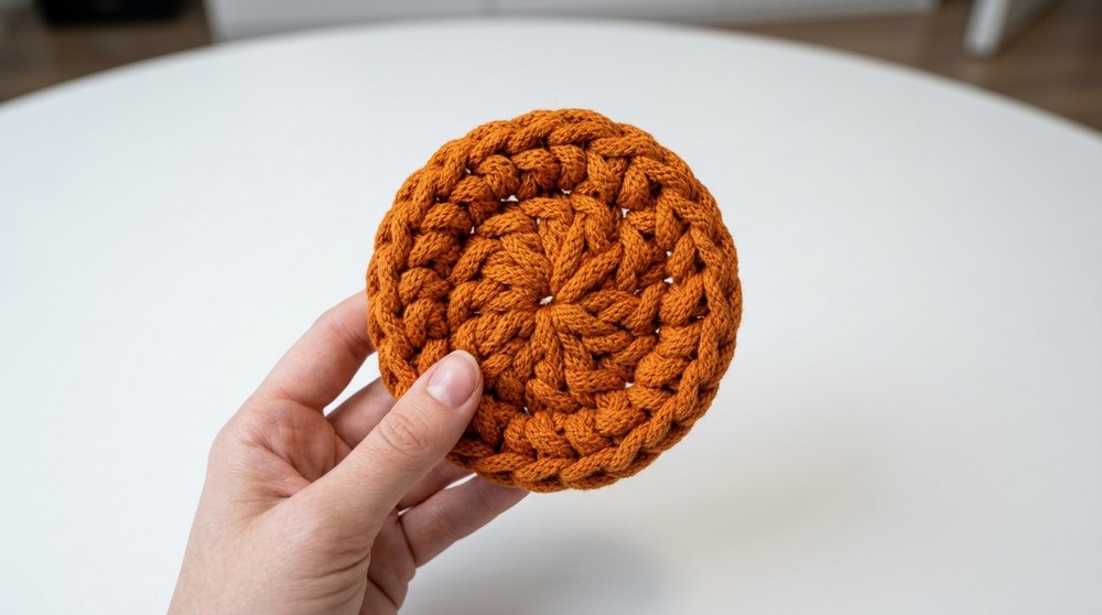 You can make them in one evening! Crochet round placemats step by step 5