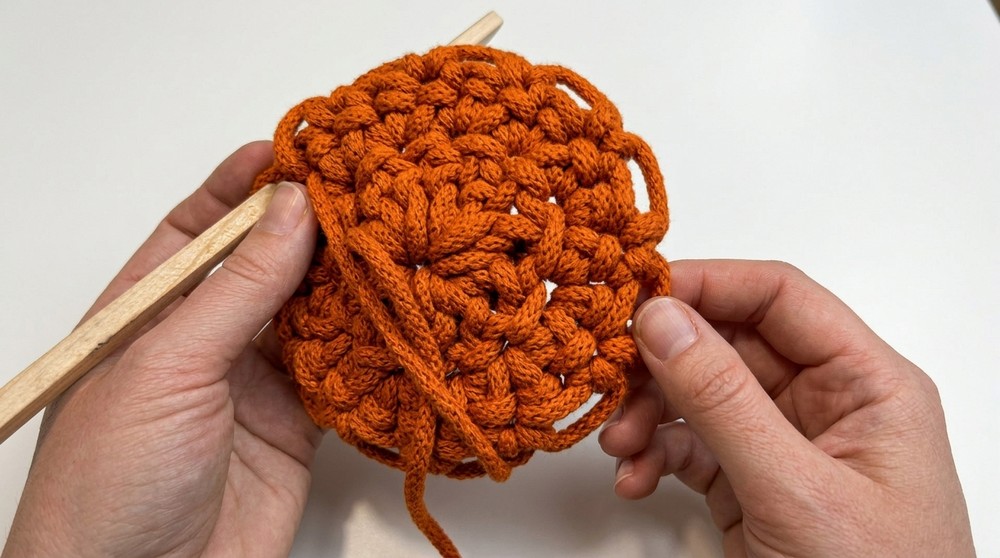 You can make them in one evening! Crochet round placemats step by step 6