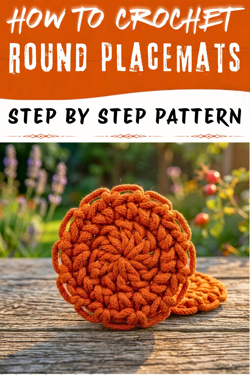 You can make them in one evening! Crochet round placemats step by step 7