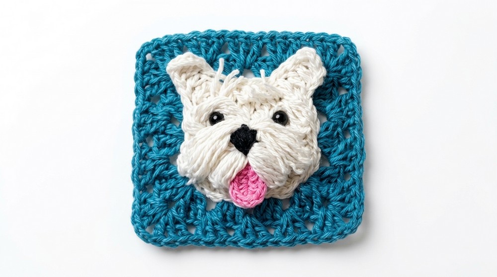 Crochet Dog Granny Square Pattern (5)