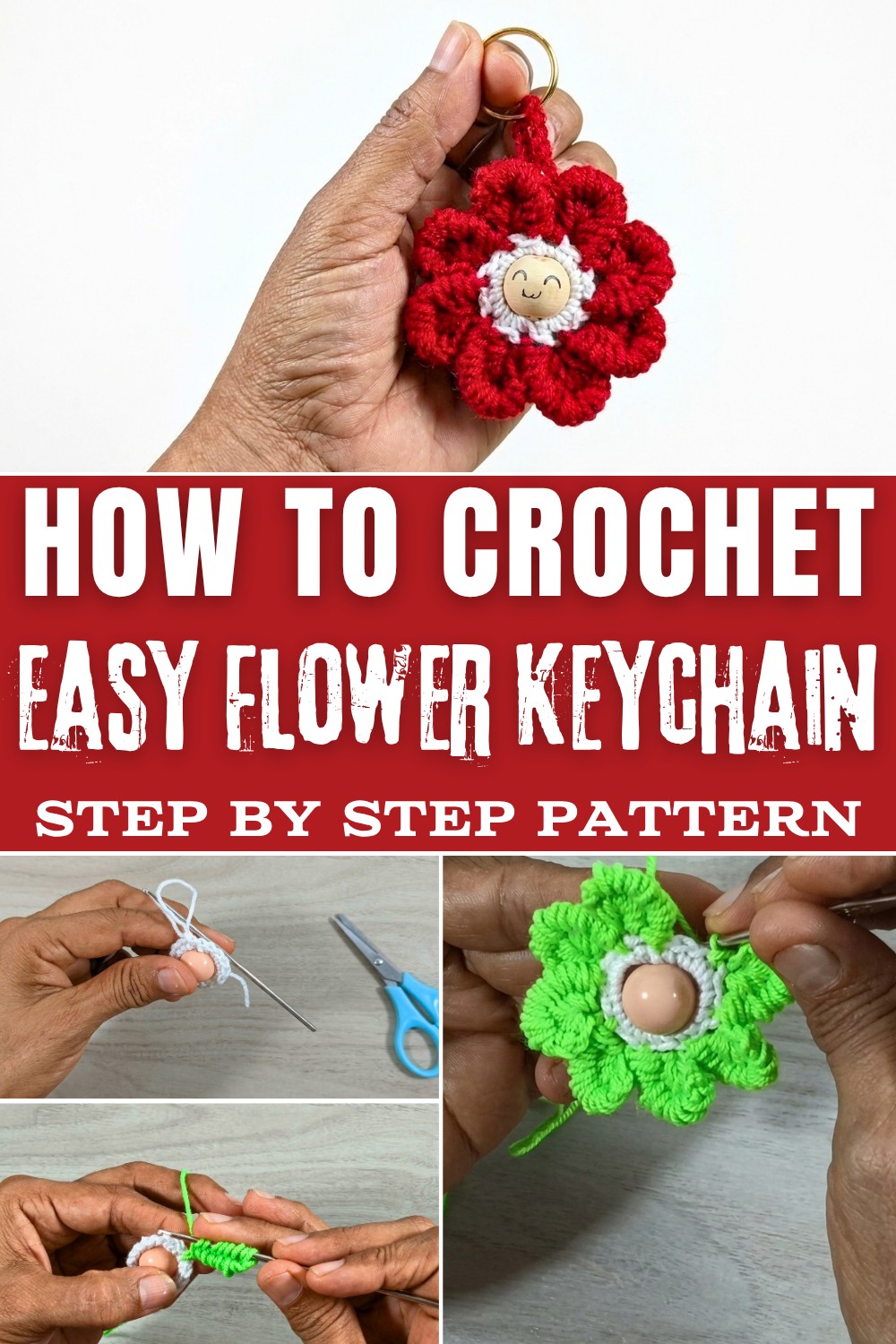 Crochet Flower Keychains for Beginners (1)