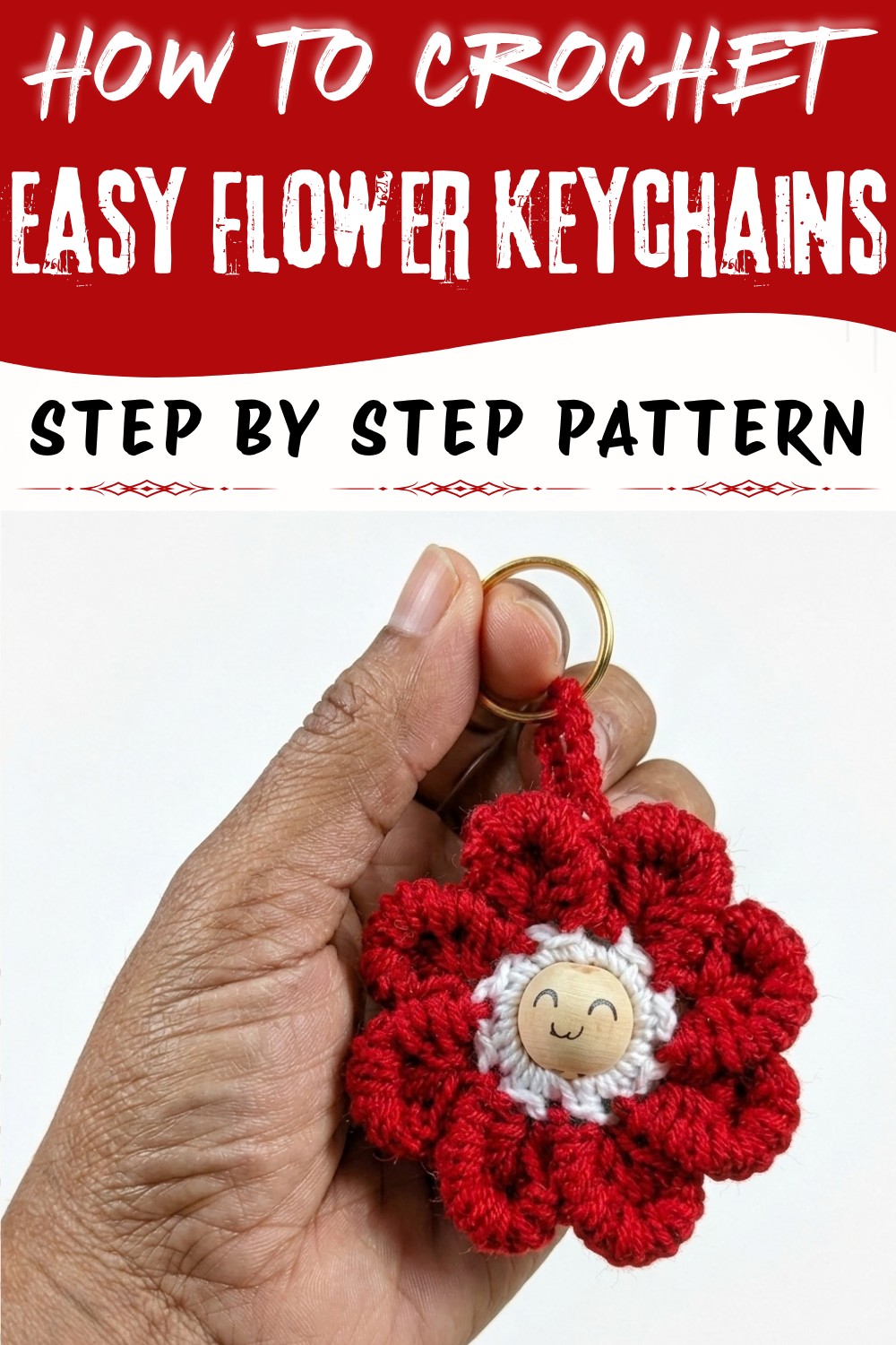 Crochet Flower Keychains for Beginners