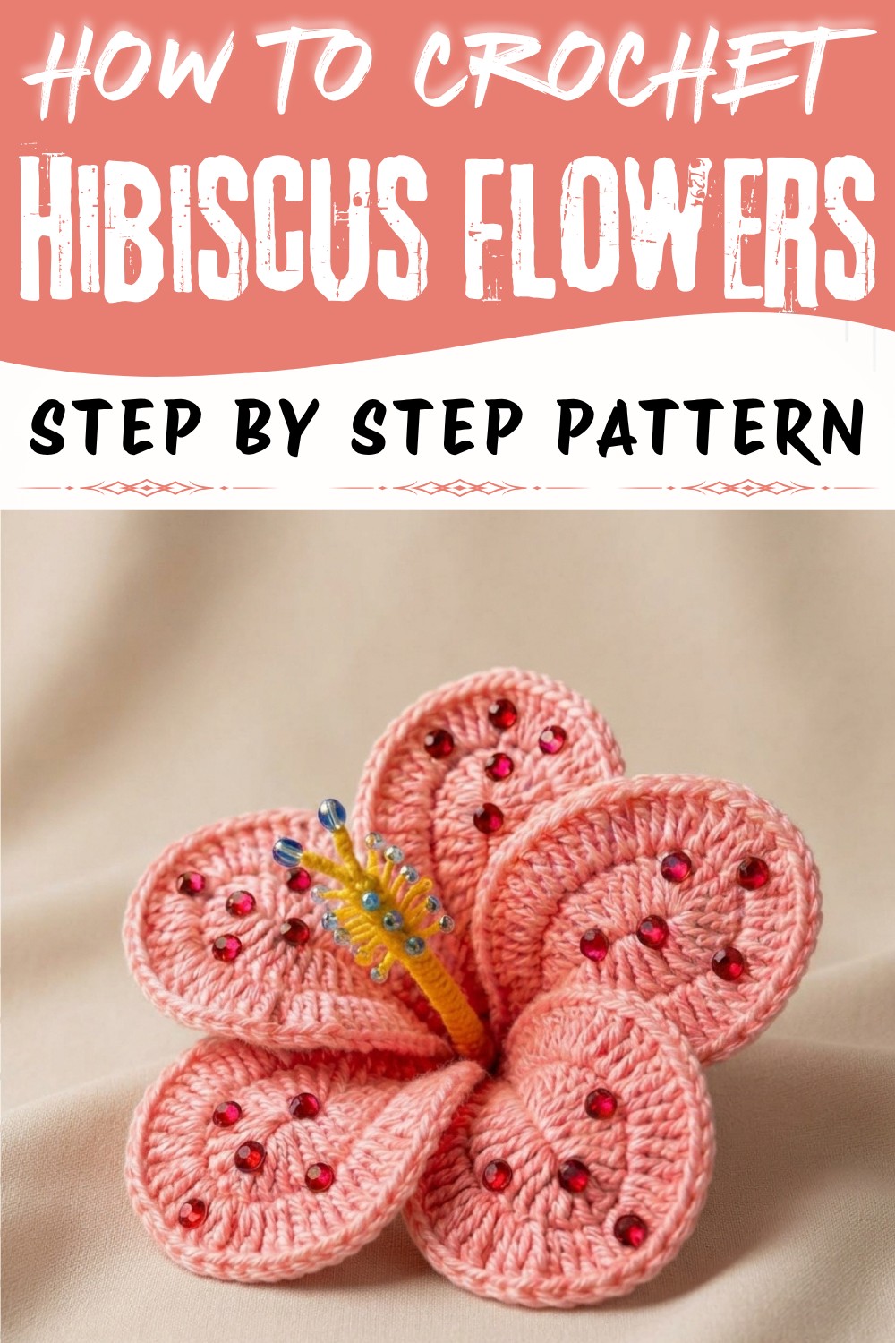 Crochet Hibiscus Flowers (1)