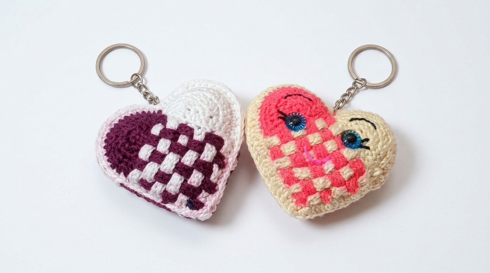 Crochet These Heart Keychain (3)