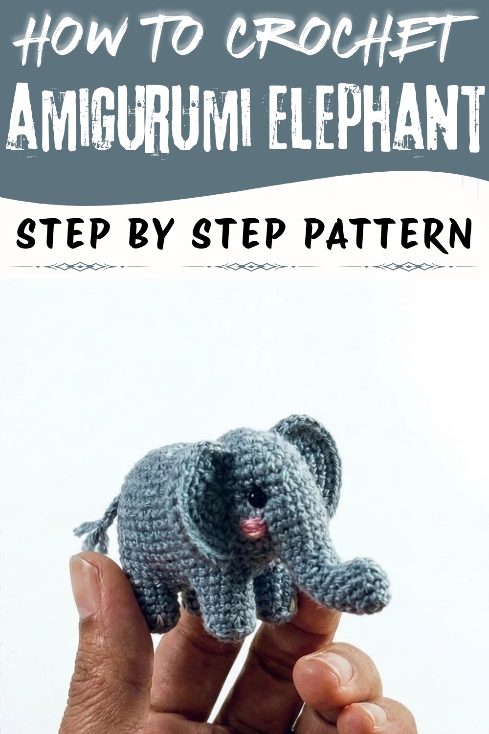Crochet an amigurumi elephant with me
