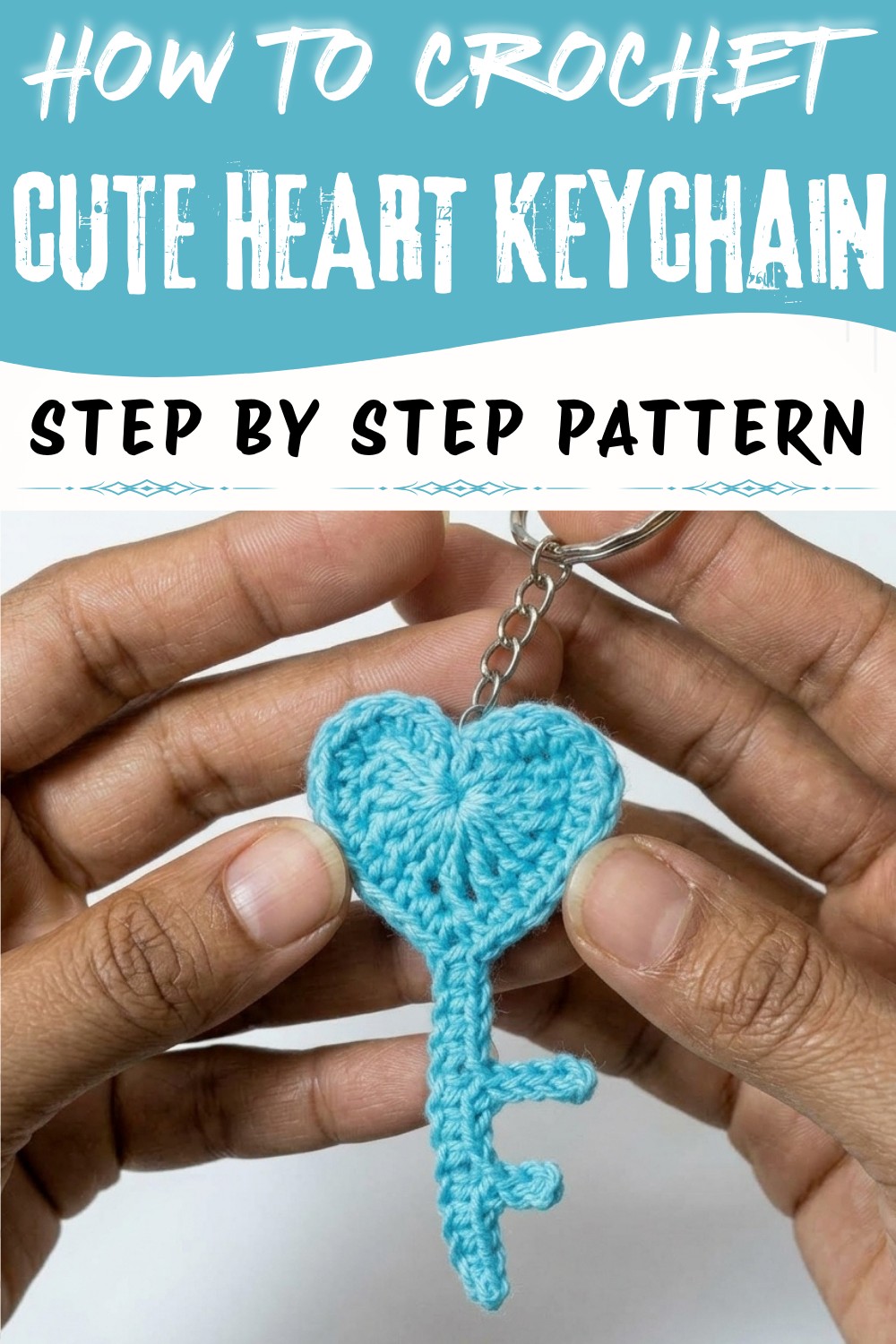 Crochet the cutest HEART Keychain (2)