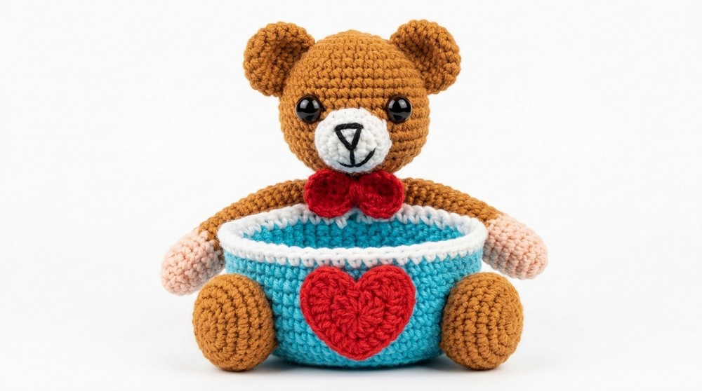 Cute Bear Basket Crochet Step-by-Ste (3)