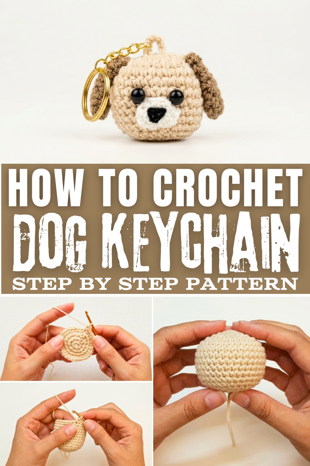 Cutest Crochet Dog Keychain tutorial
