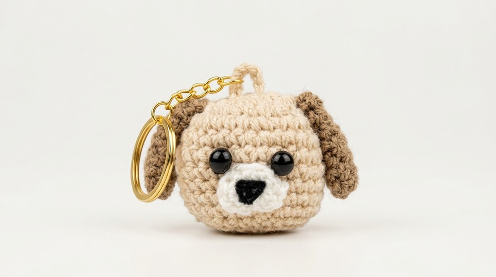 Cutest Crochet Dog Keychain tutorial