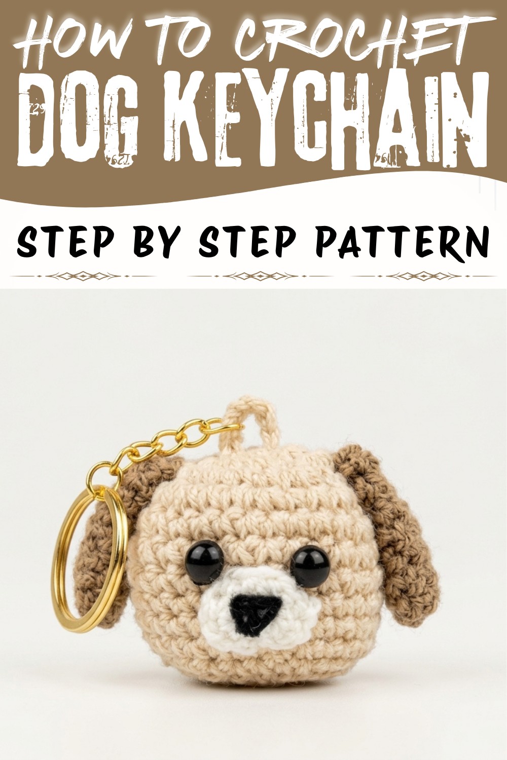 Cutest Crochet Dog Keychain tutorial