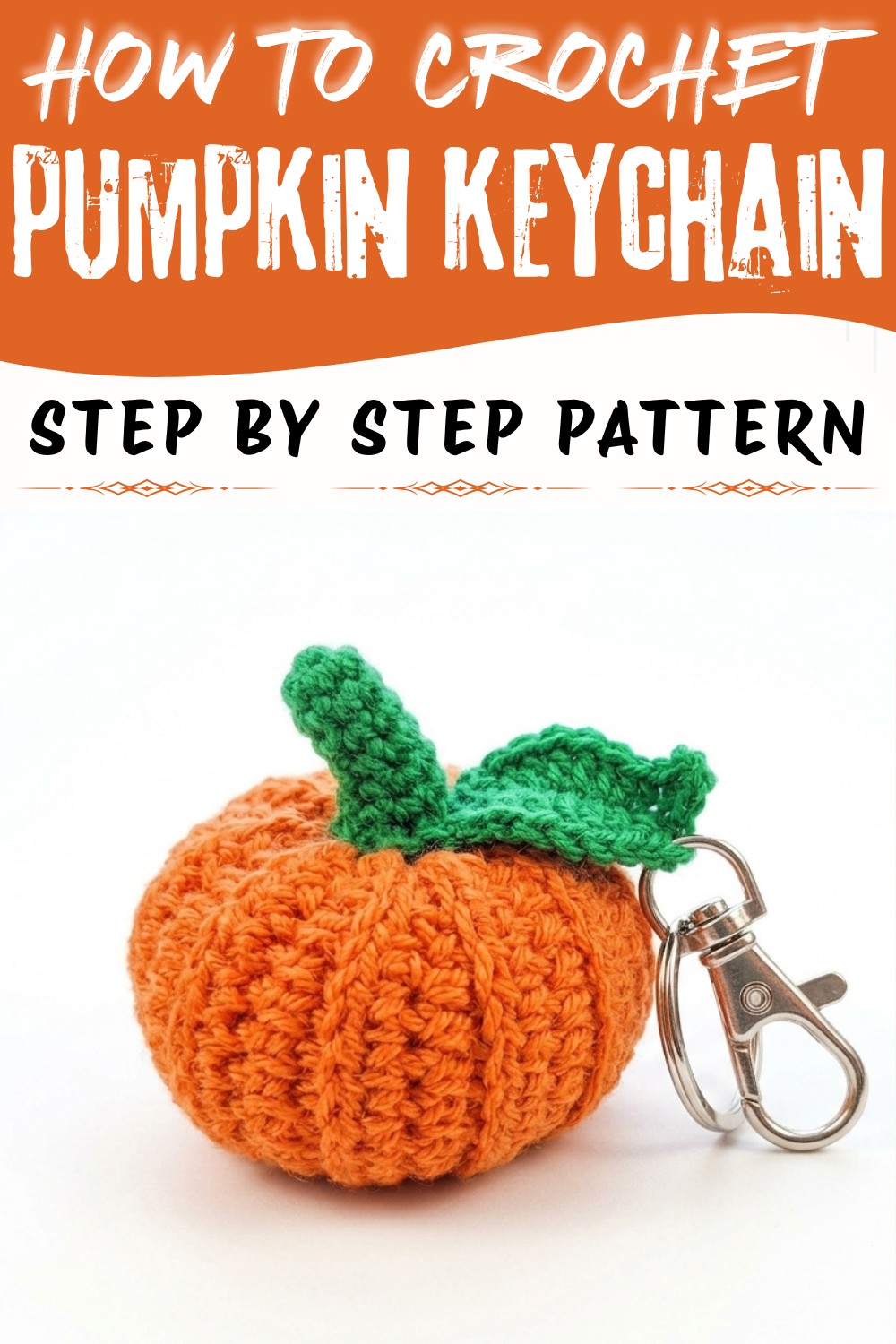 EASY Crochet Pattern keychain Pumpkin for the beginners Halloween HOW TO