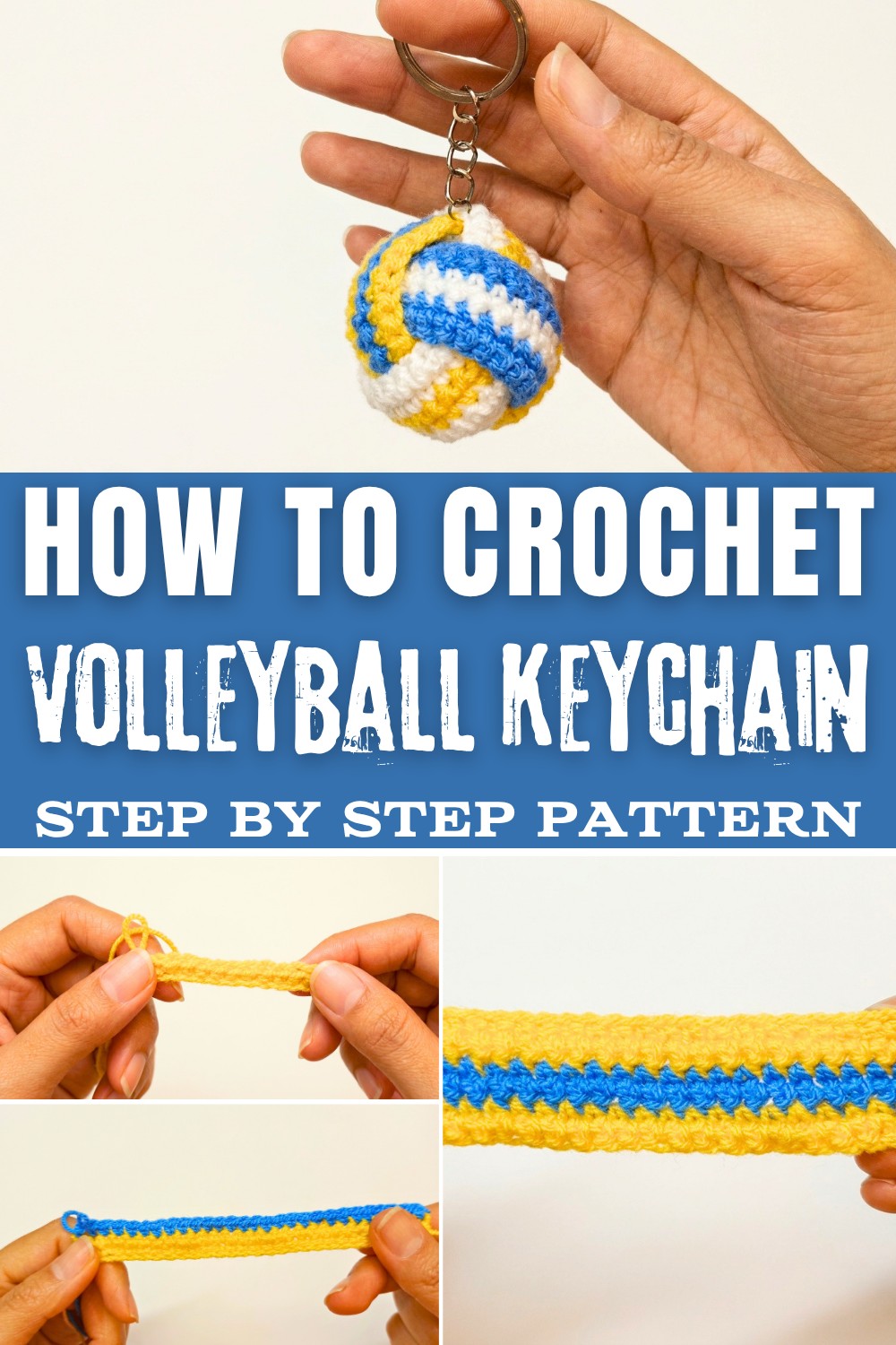 Easy CROCHET Volleyball Keychain