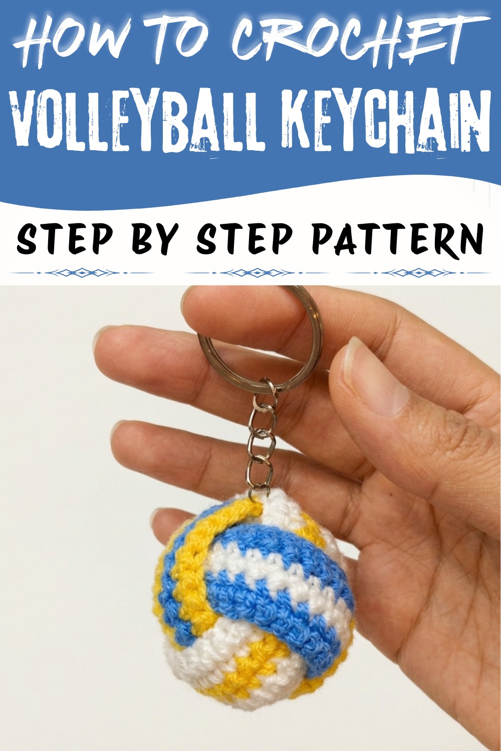 Easy CROCHET Volleyball Keychain