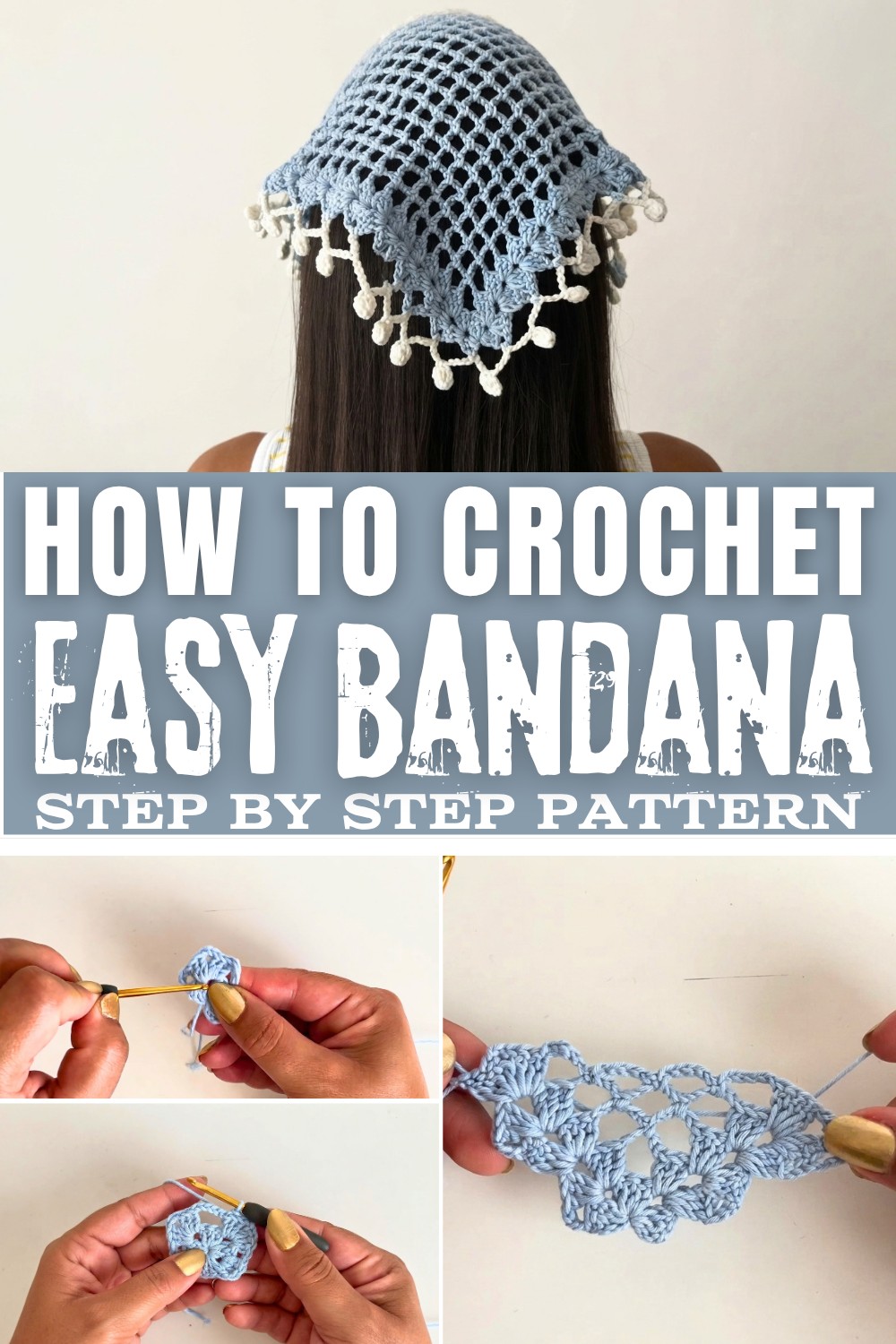 Easy Crochet Bandana Tutorial