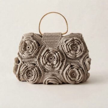 Easy Crochet Rose Motif Bag Tutorial