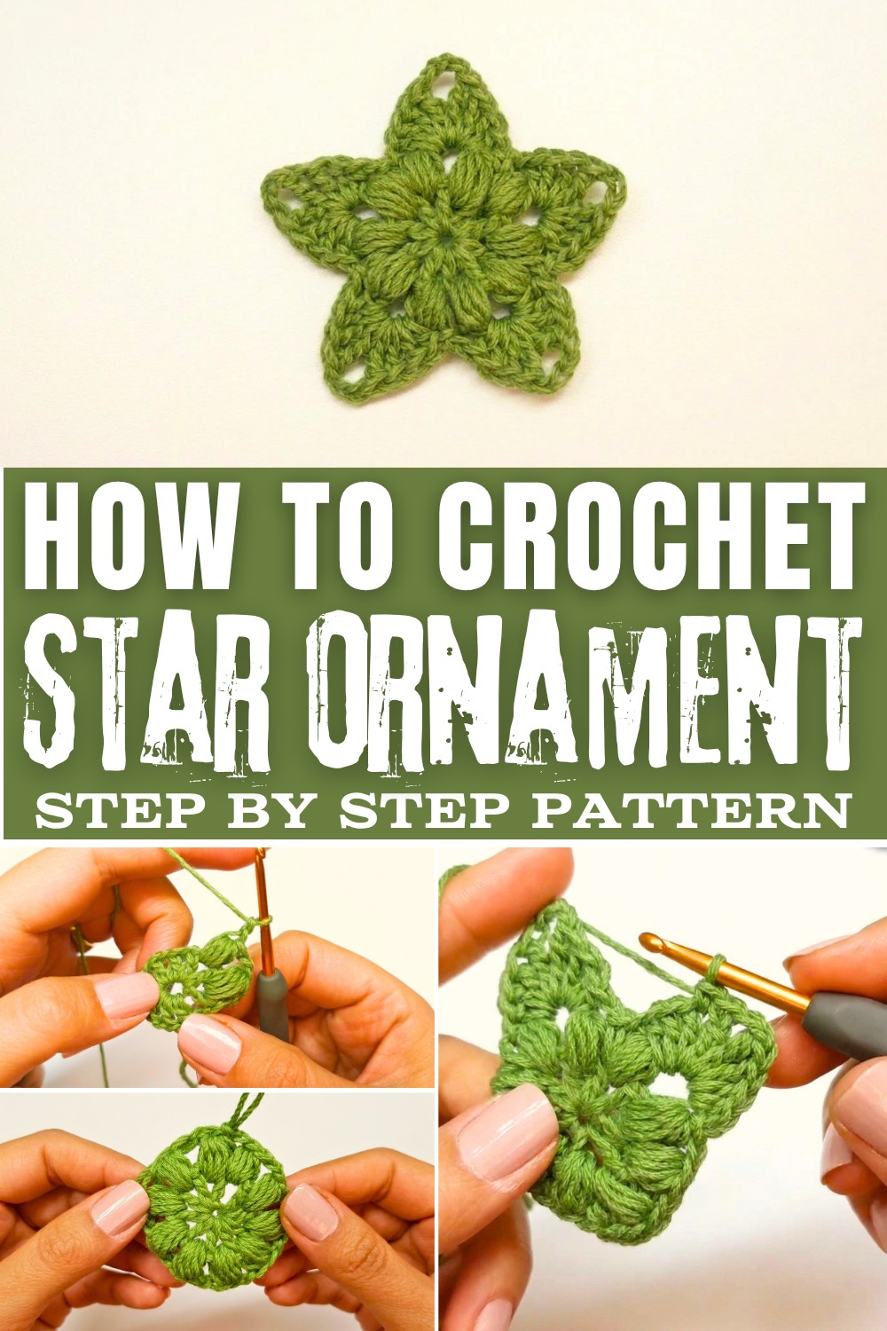 Easy Crochet Star Ornament Pattern