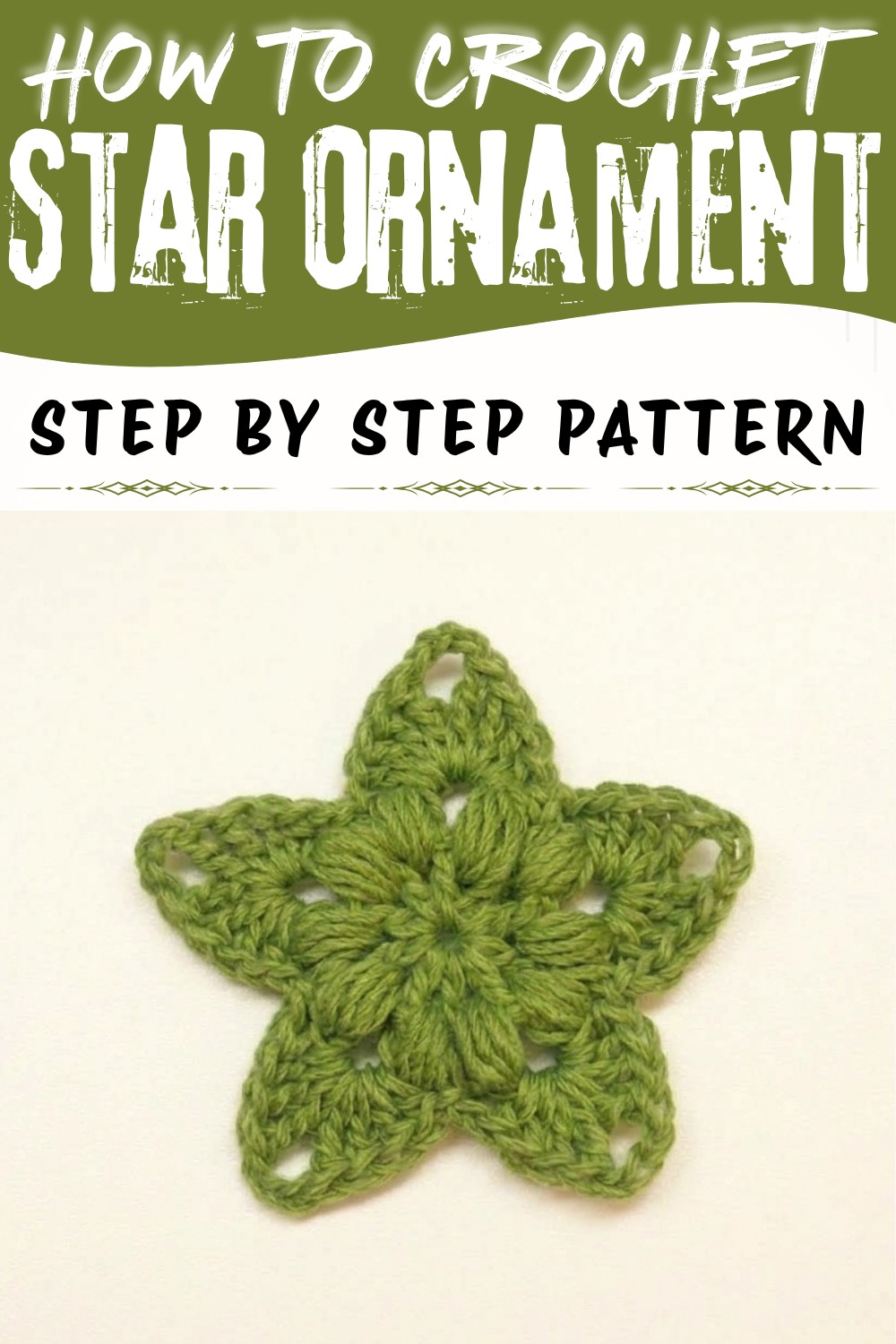 Easy Crochet Star Ornament Pattern