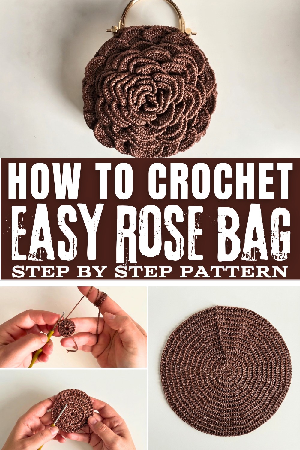 Easy Rose Pattern Crochet Bag Tutorial