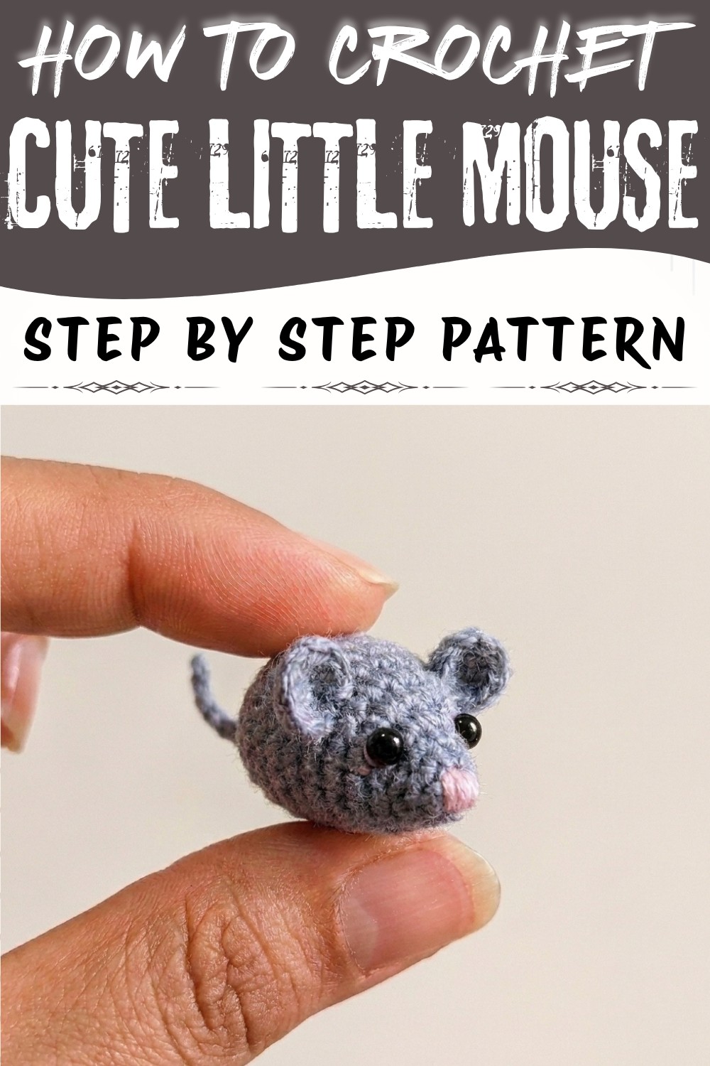 Easy crochet mouse for beginners