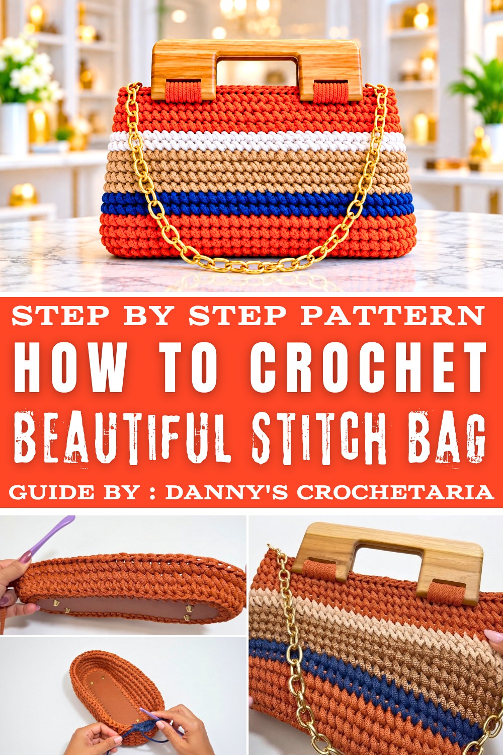 How To Crochet Beautiful Stitch Bag 1