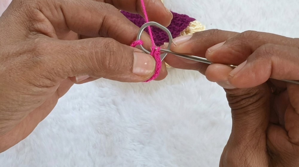 How to Crochet These Cute Frock Keychain With Can Tabs (5)
