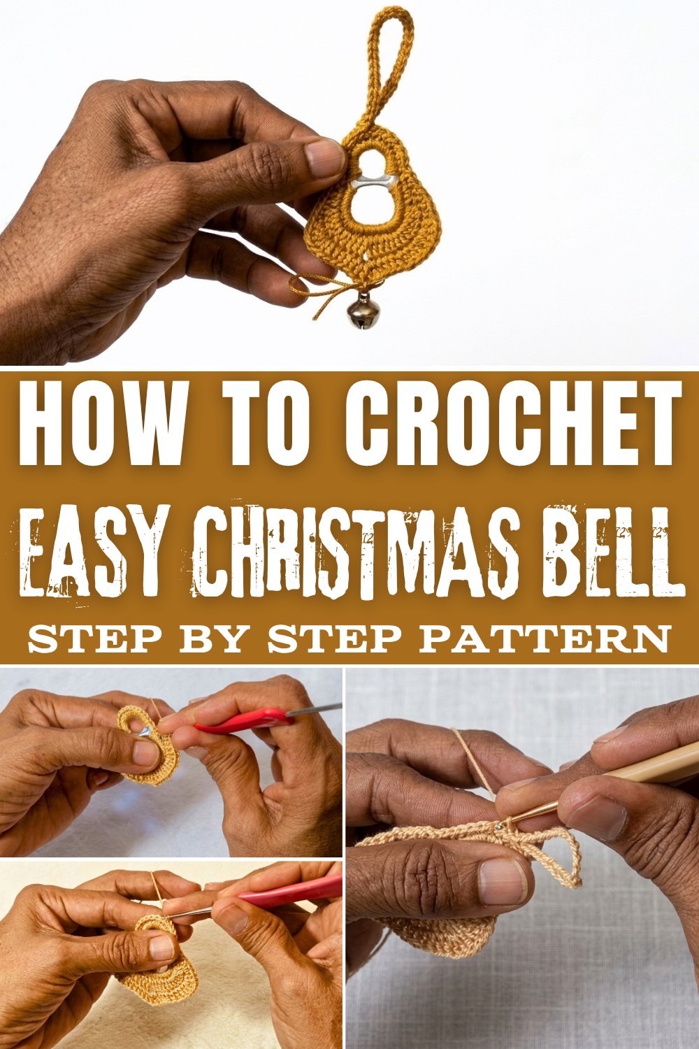 How to Crochet a recycled CHRISTMAS BELL (Step by Step)