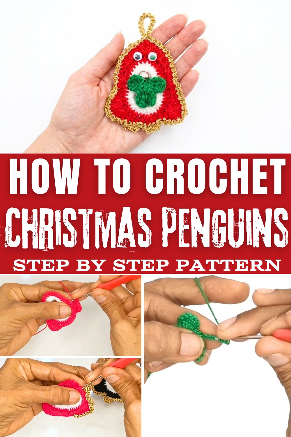 How to crochet Christmas penguins with can tabs