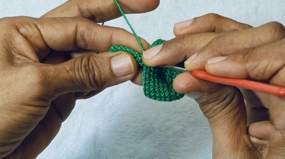 How to crochet a CHRISTMAS FLOWER (7)