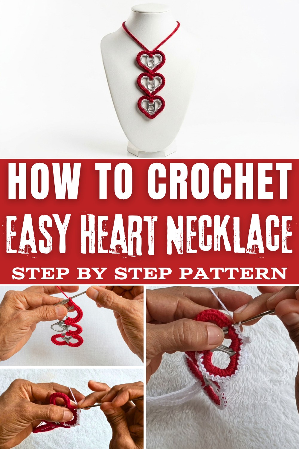 How to weave a heart necklace with rings (Step by Step) (1)