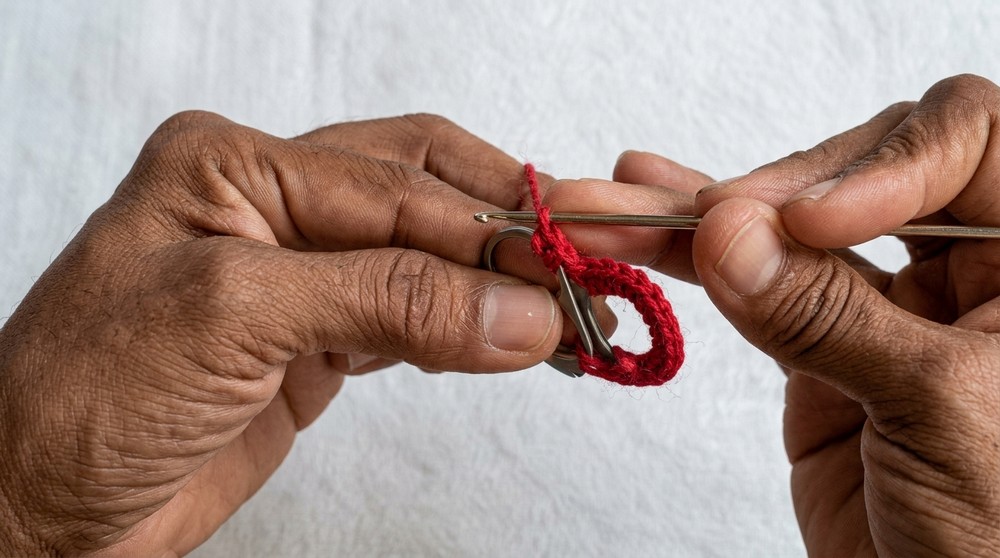 How to weave a heart necklace with rings (Step by Step) (4)