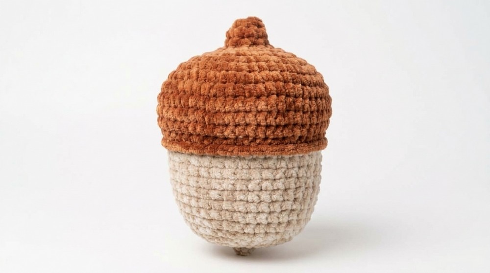 No Sew Crochet Acorn Tutorial