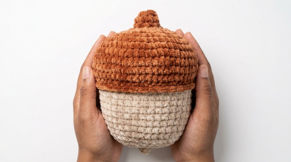 No Sew Crochet Acorn Tutorial