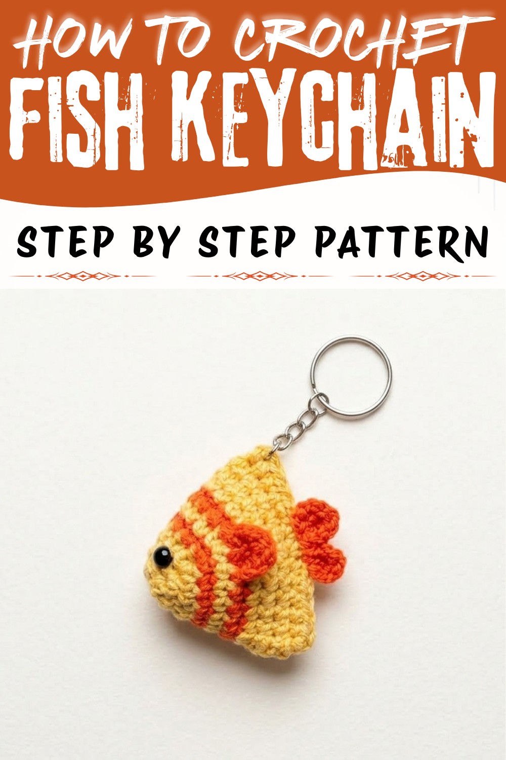 Simple no-sew Fish Crochet keychain Tutorial