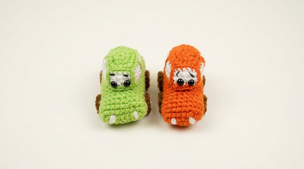 The CUTEST Tiny Crochet Car Keychain