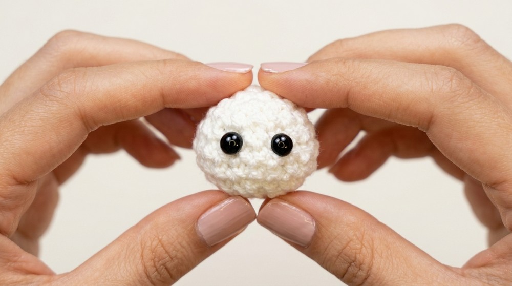 The Cutest Tiny Crochet Shell Keychain Ever