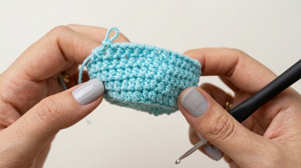 The Cutest Tiny Crochet Sleepy Cat Keychain Ever