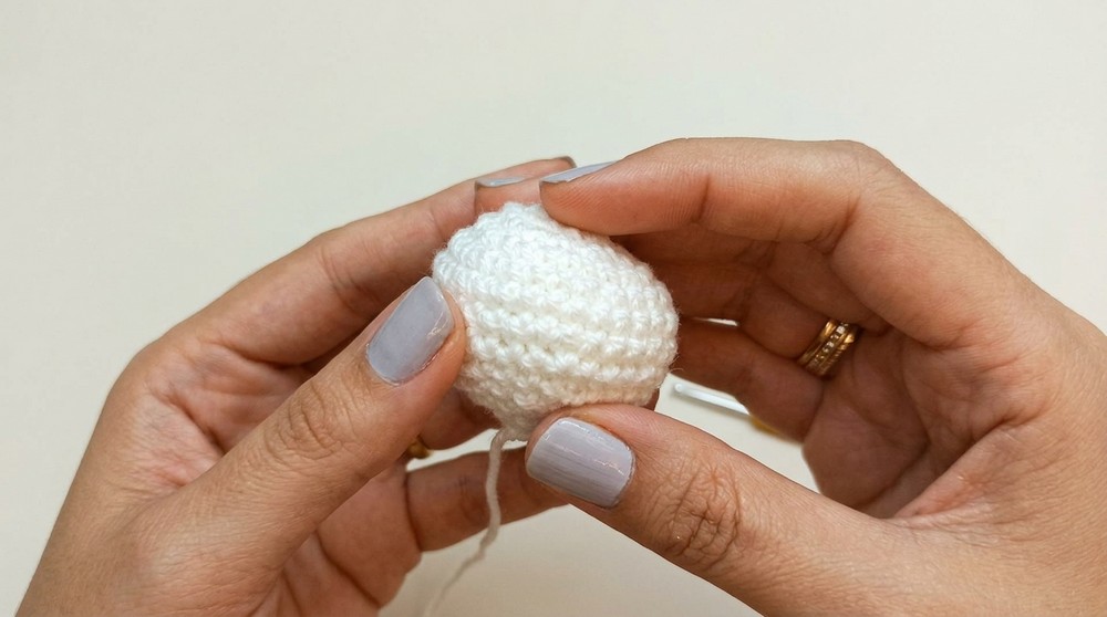 The Cutest Tiny Crochet Sleepy Cat Keychain Ever