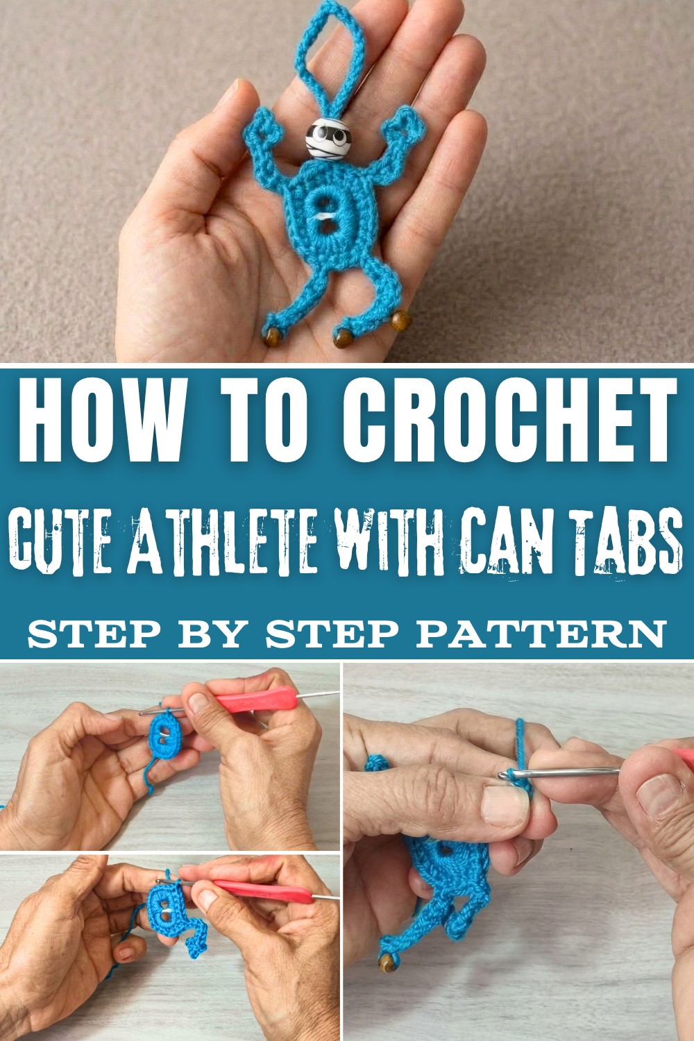 ree Crochet Athlete Pattern with Recycled Can Tabs