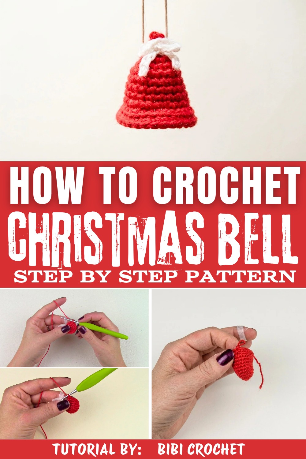 Crochet Christmas Bell Ornament Tutorial