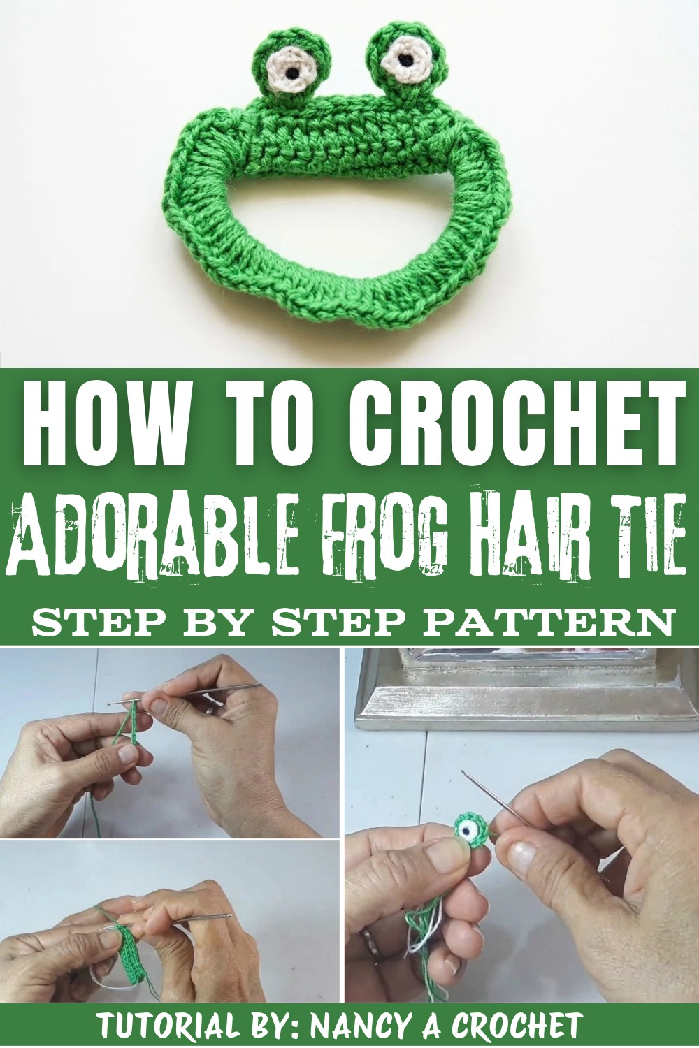 Crochet Frog Hair Tie Free Pattern (1)