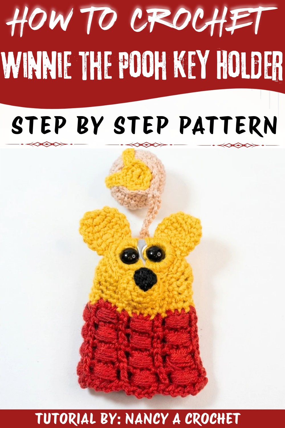 Crochet Winnie the Pooh Key Holder Free Pattern (1)