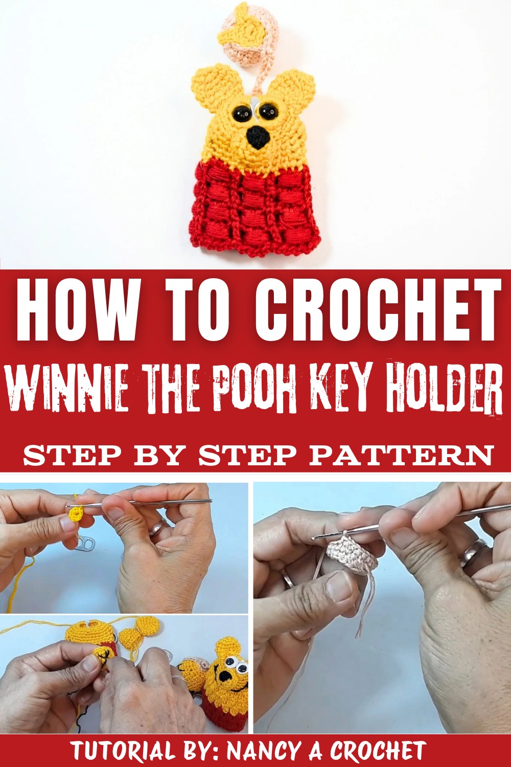 Crochet Winnie the Pooh Key Holder Free Pattern (2)