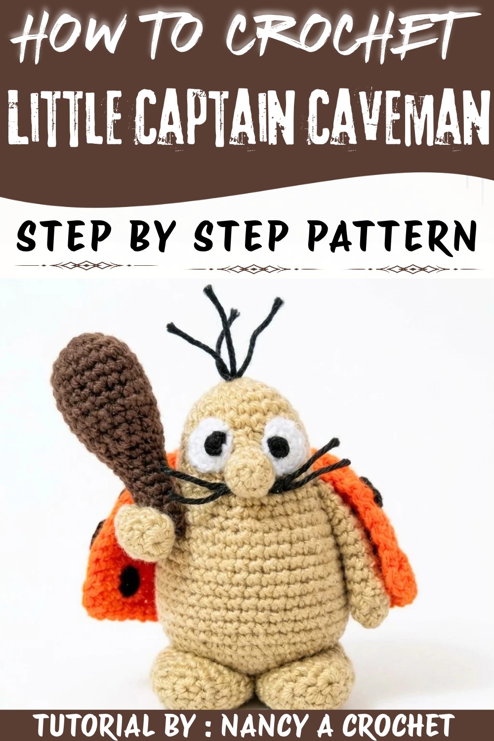 Cute Captain Caveman Crochet Pattern