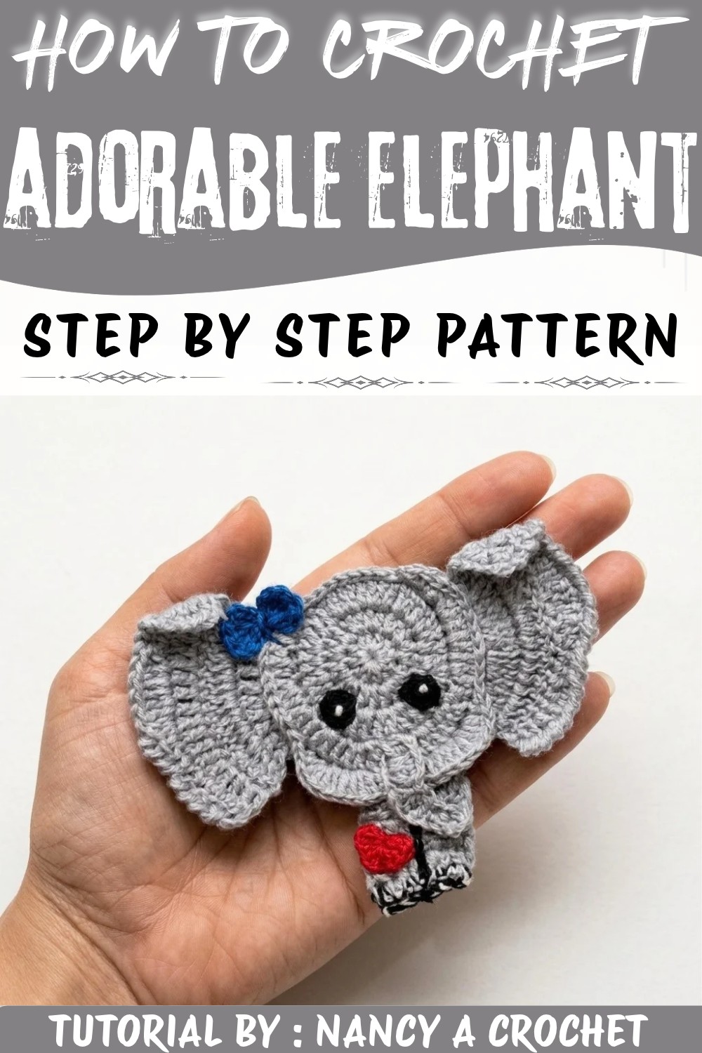 Cute Crochet Elephant Easy Free Pattern (2)